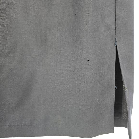 VTG Gucci Womans size 40/4 Navy blue Pencil Skirt Slit Back Button Zipper FLAWS - Picture 2 of 9